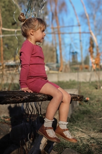 BIRKHOLM Rib Shorts Rabarber Rosa